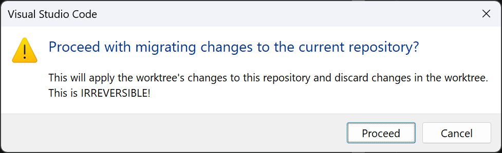 Migrate Worktree Changes