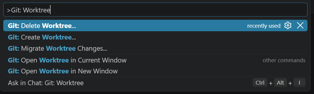 VSCode commands